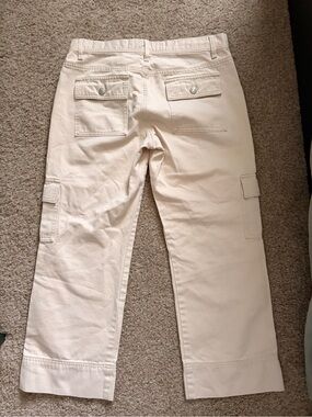 GAP Women's Cream Cargo Boot Cut Pants